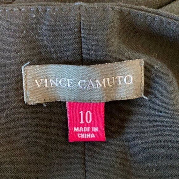 Vince Camuto dress pants wide leg side zip black career special event sz 10 - Picture 2 of 8